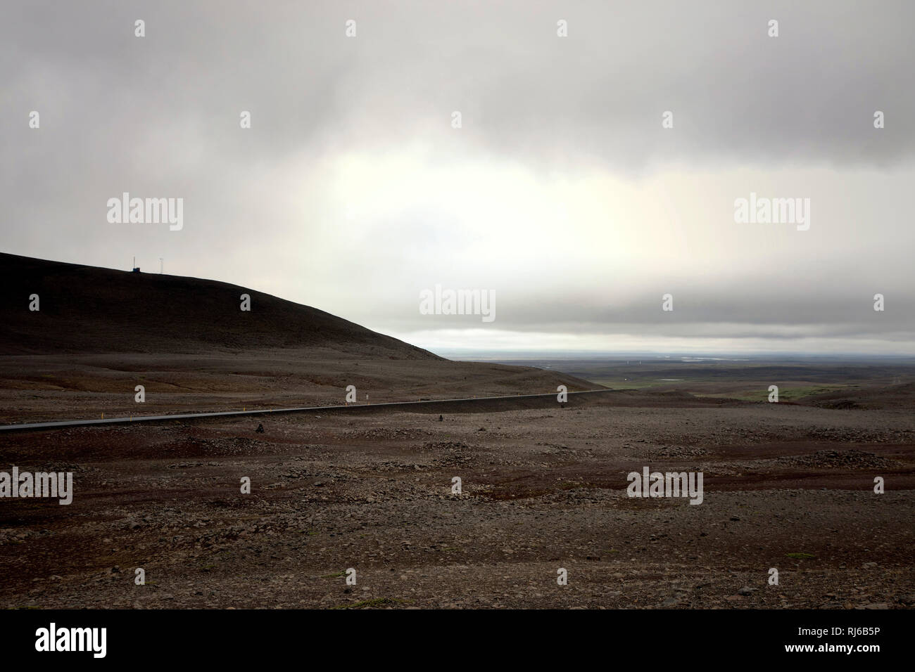 Berg, Straße, Island, Landschaft Stock Photo