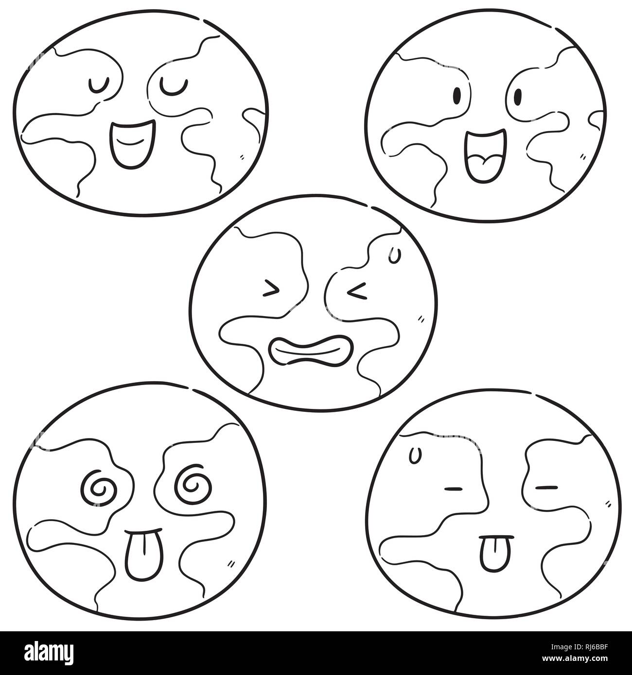 vector set of earth cartoon Stock Vector Image & Art Alamy