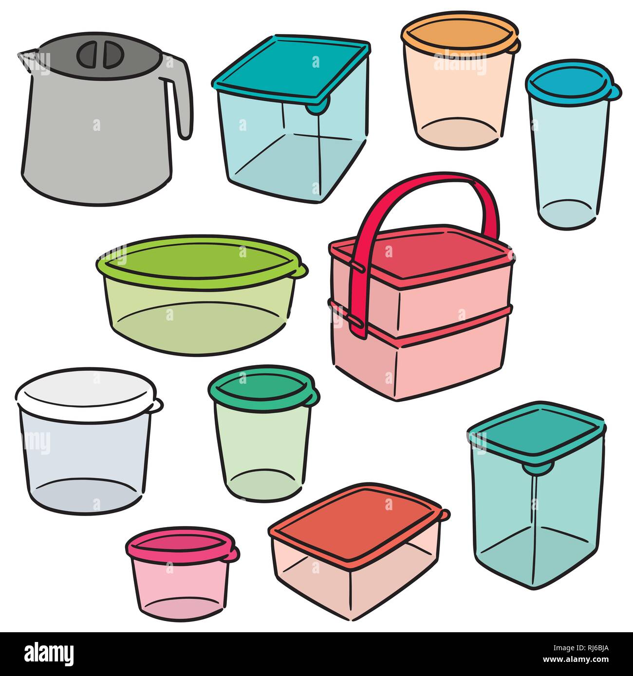 vector set of plastic container Stock Vector Image & Art - Alamy