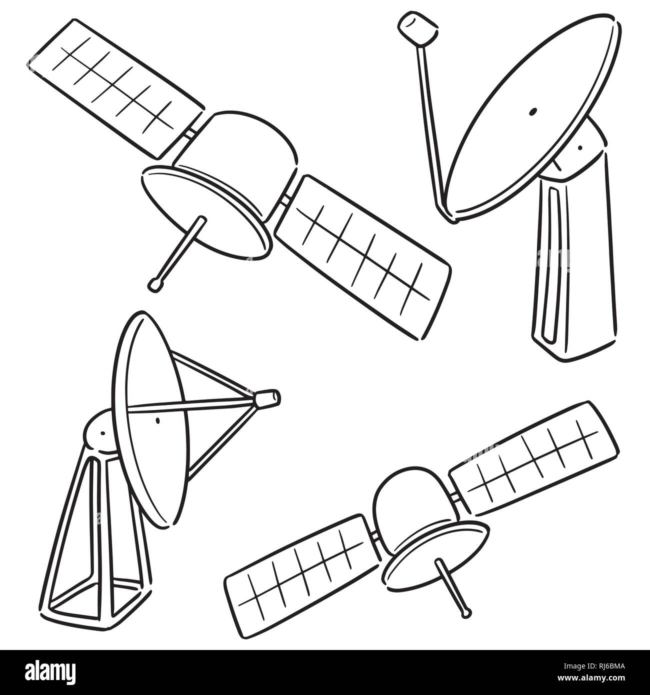 Satellite Coloring Page - Satellite Drawing With Earth, HD Png Download ,  Transparent Png Image - PNGitem
