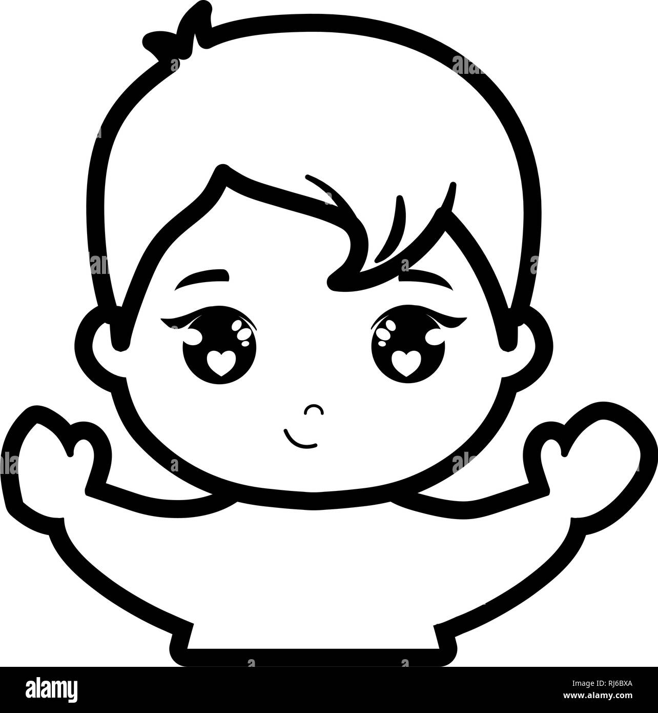 cute and little baby love vector illustration design Stock Vector Image ...