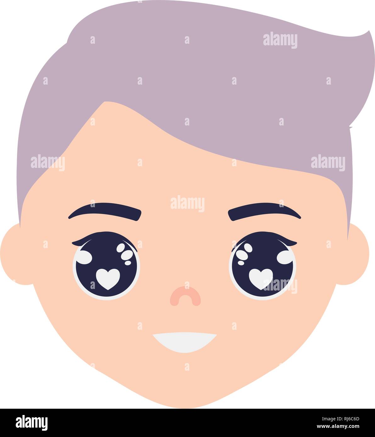 teenager boy young head character vector illustration design Stock ...