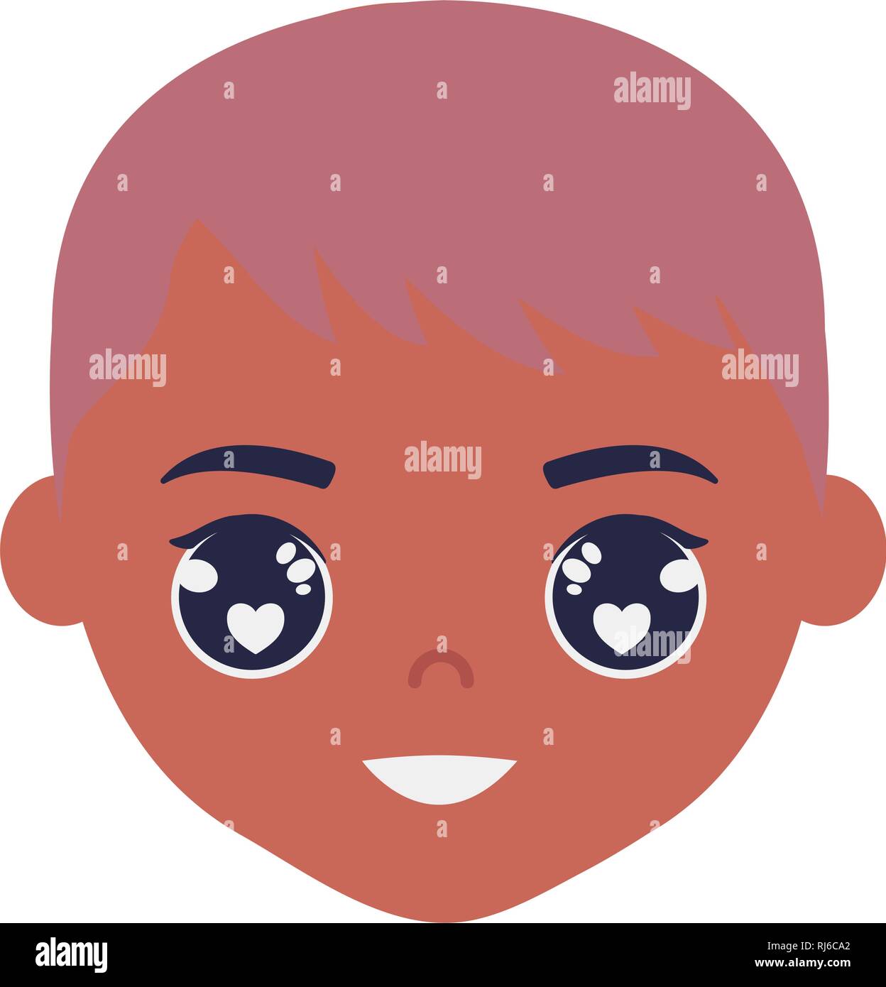 teenager boy young head character vector illustration design Stock ...