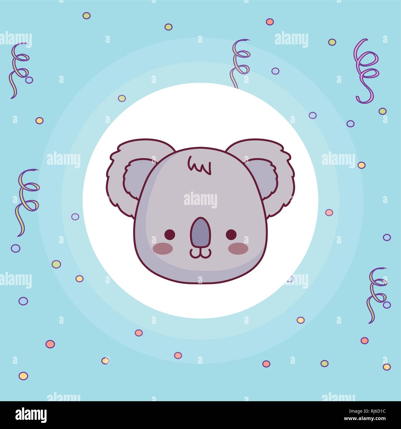 cute and little koala character vector illustration design Stock Vector ...