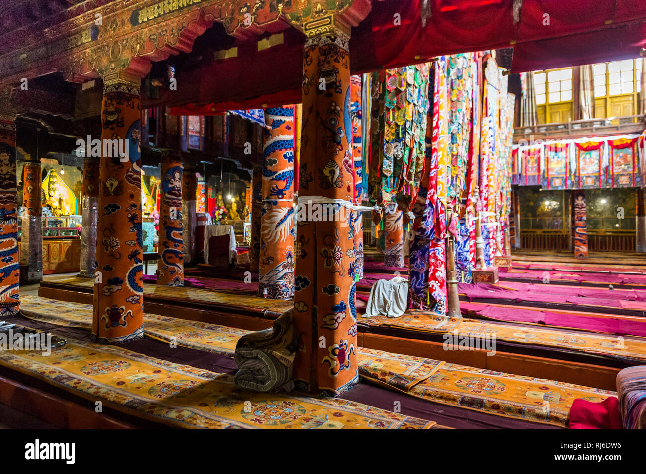 Tibet, das Kloster Sera, innen Stock Photo