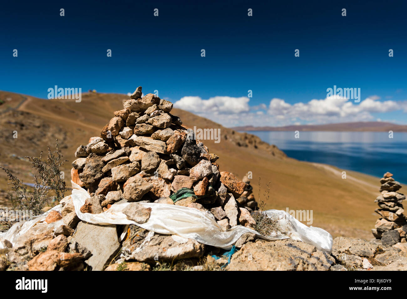 Tibet, der See Nam Tso Stock Photo