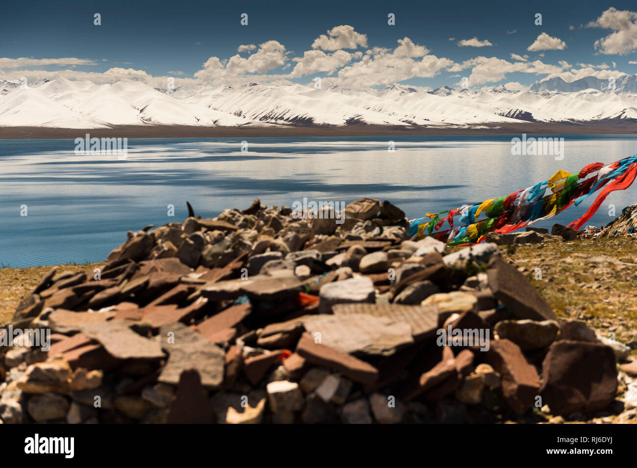 Tibet, der See Nam Tso Stock Photo