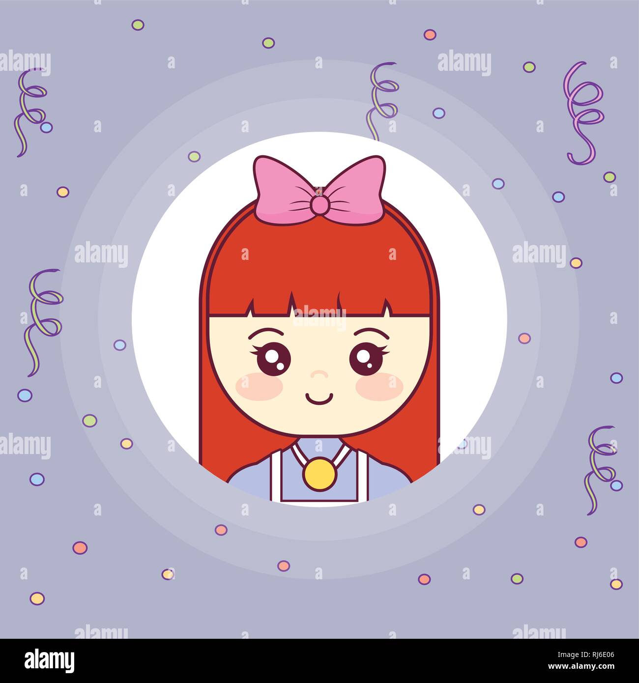cute and little girl character vector illustration design Stock Vector ...