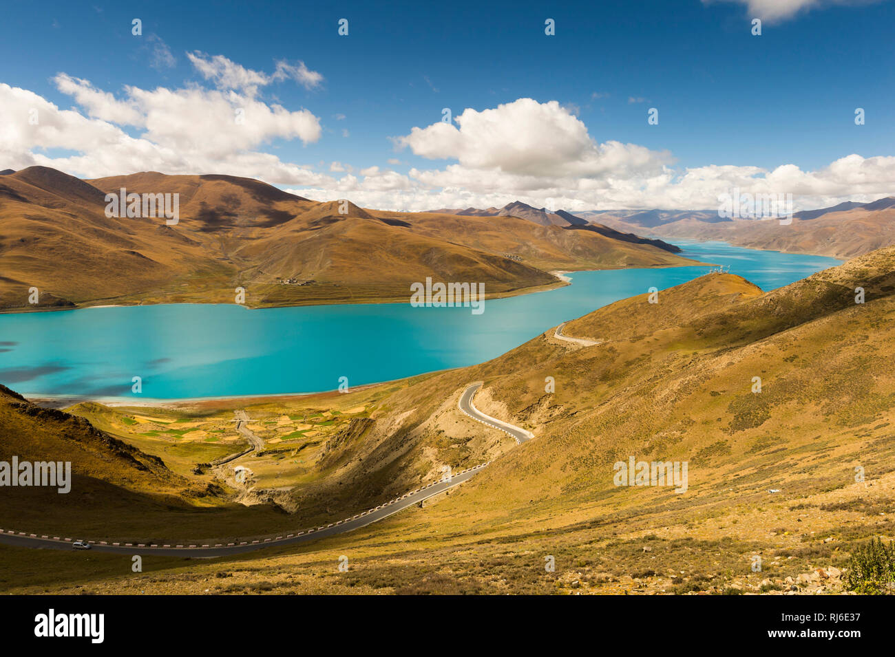 Tibet, der See Yamdrok Tso Stock Photo