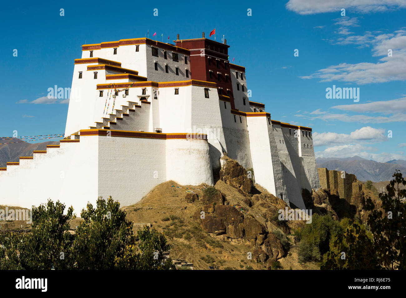Tibet, Shigatse, die Befestigungsanlage Dzong Stock Photo