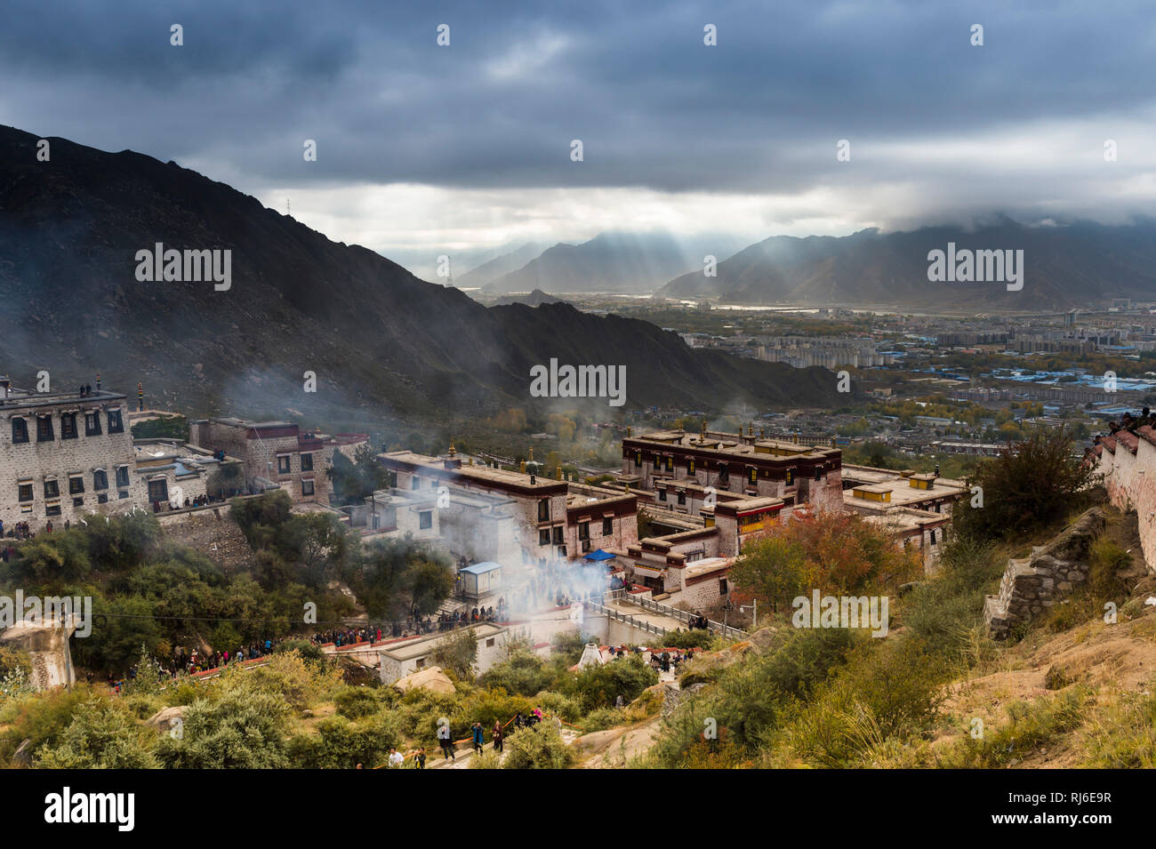 Tibet, das Kloster Drepung Stock Photo