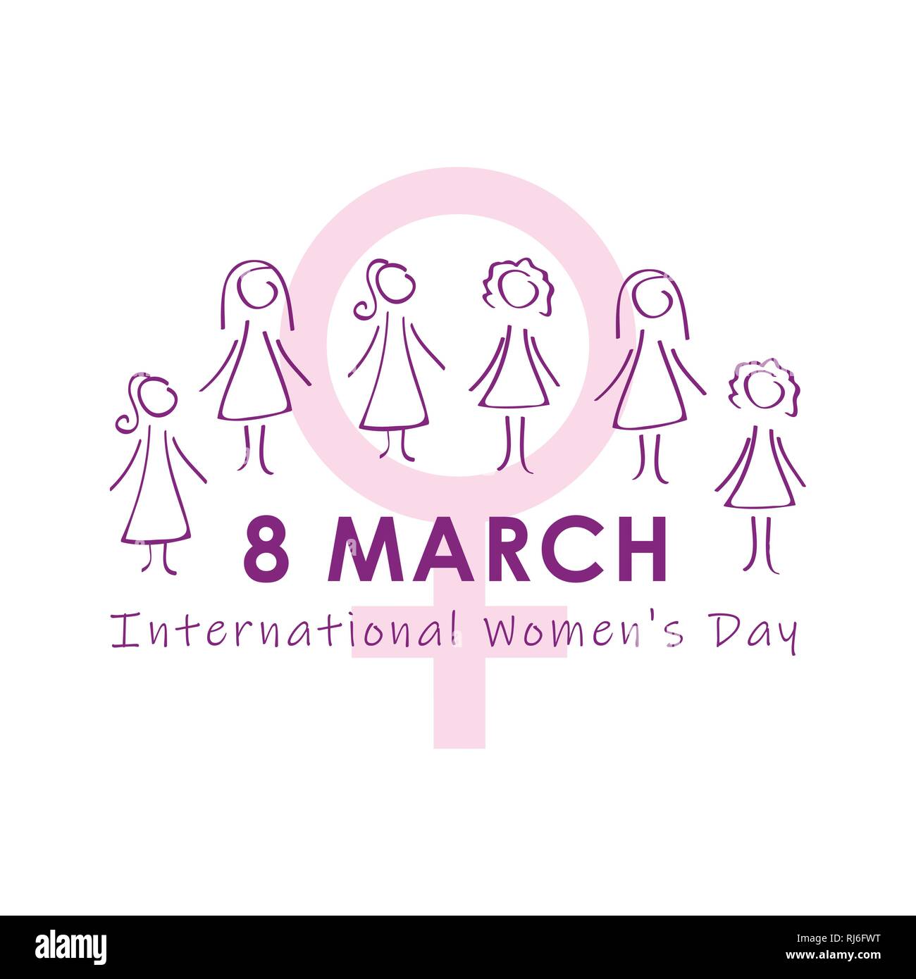 international womans day 8th march vector illustration EPS10 Stock Vector