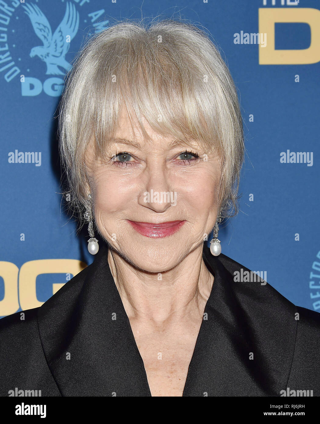 HELEN MIRREN English film and stage actress at  the 71st Annual Directors Guild Of America Awards at The Ray Dolby Ballroom at Hollywood & Highland Center on February 02, 2019 in Hollywood, California. Photo: Jeffrey Mayer Stock Photo