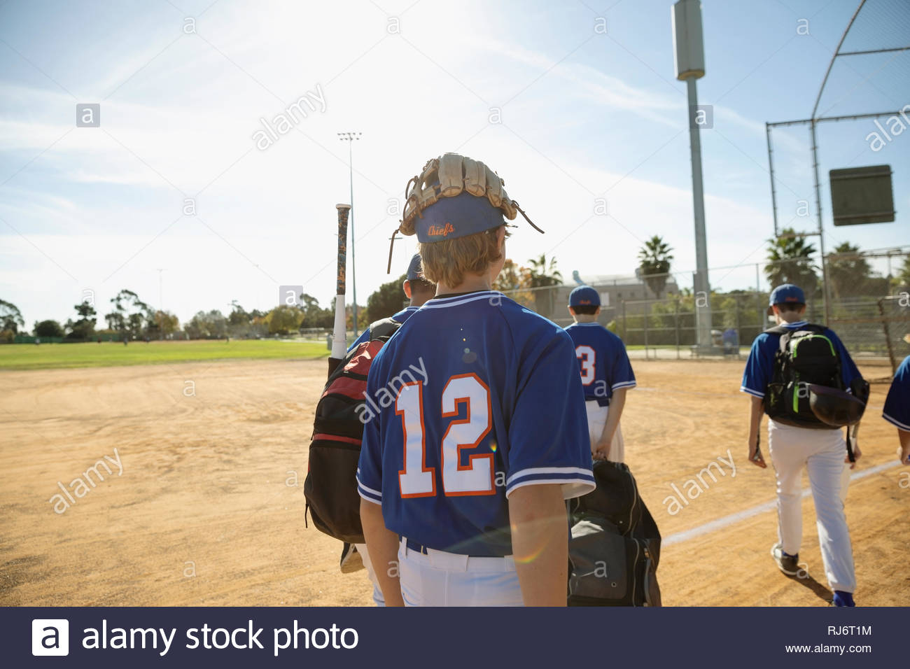 Players leaving field hires stock photography and images Alamy
