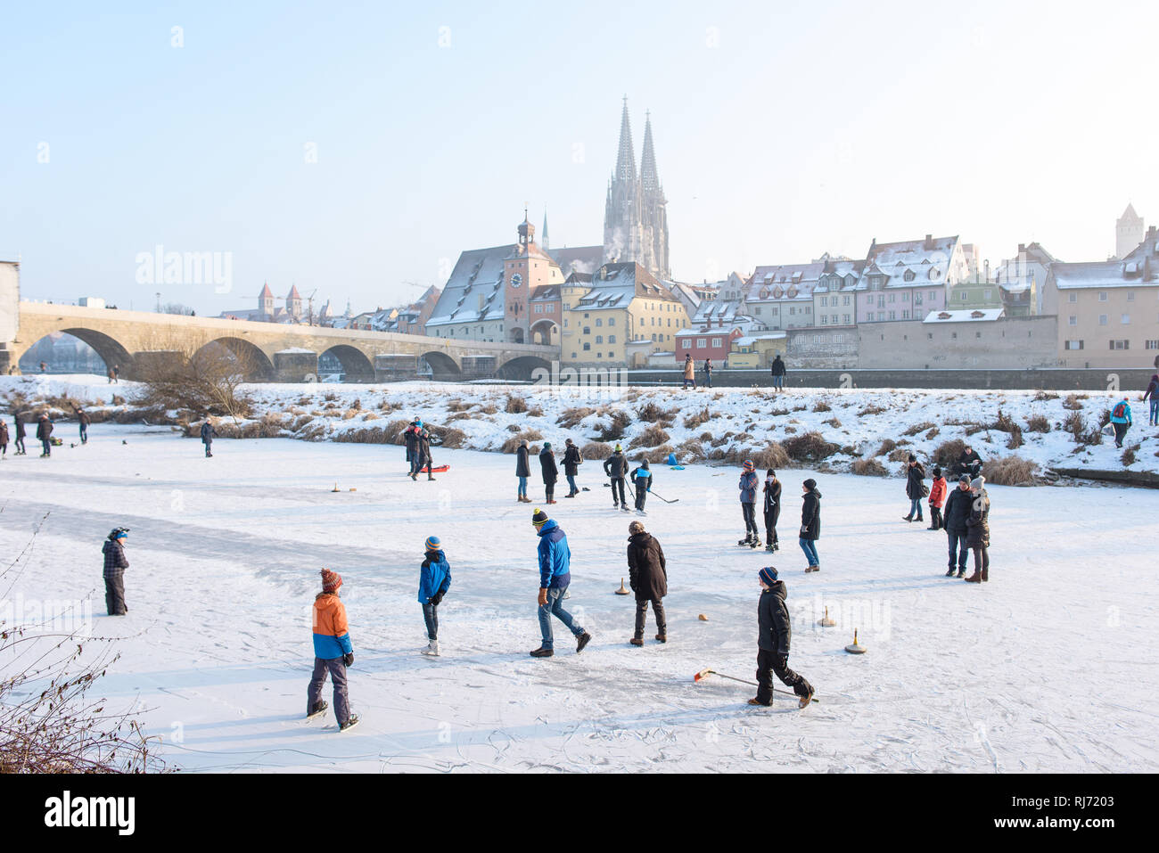 Im Januar 2017 war es so kalt in Deutschland, dass die Donau in