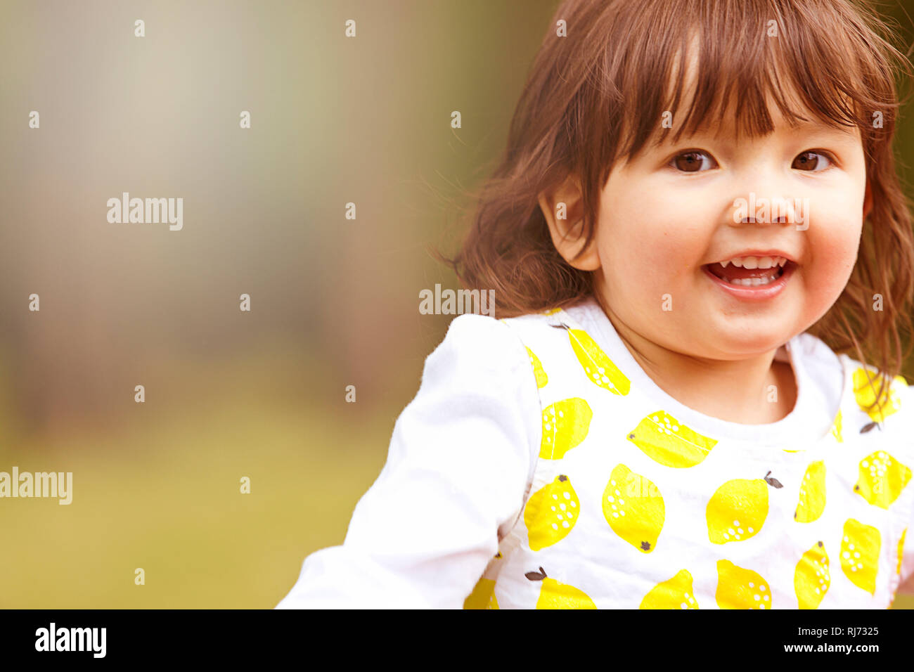 Mädchen, fröhlich, Porträt, Stock Photo