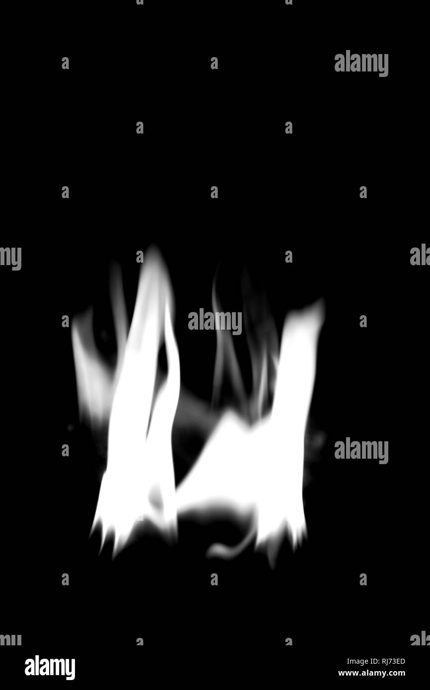 Eine Flamme aus einer Gas Düse einer Dekorationslampe in der Dunkelheit, Stock Photo