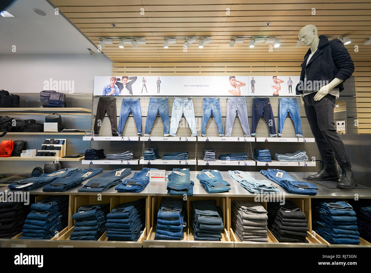 HONG KONG - JANUARY 26, 2016: inside of Calvin Klein store at Elements  Shopping Mall. Calvin Klein Inc. is an American fashion house founded by  the fa Stock Photo - Alamy