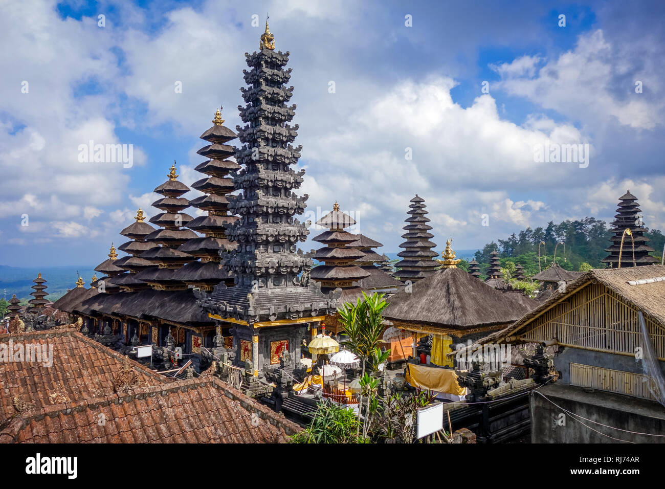 Pura Besakih temple complex on mount Agung, Bali, Indonesia Stock Photo