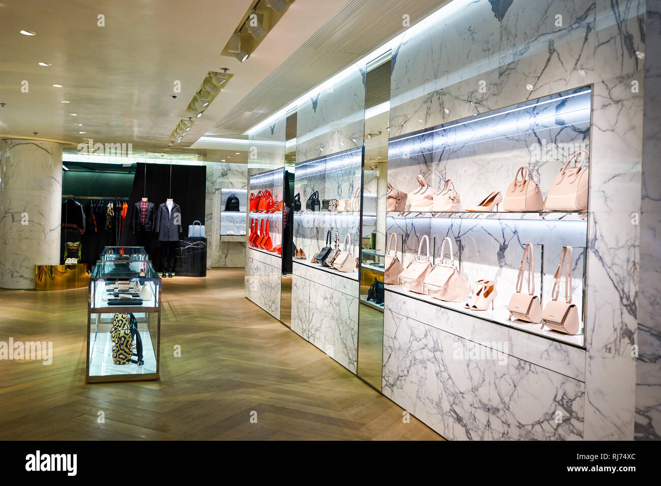 HONG KONG - JANUARY 26, 2016: design of Givenchy store at Elements Shopping  Mall. Givenchy is a luxury French brand of haute couture clothing, accesso  Stock Photo - Alamy