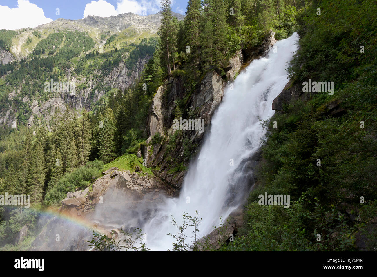 Krimmler Wasserfälle, Nationalpark Hohe Tauern, Salzburger Land, Österreich, Stock Photo