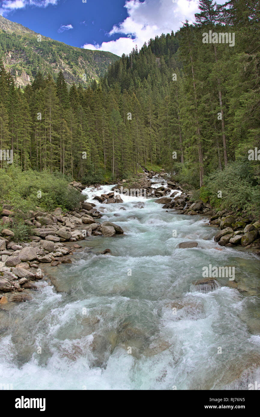 Krimmler Wasserfälle, Nationalpark Hohe Tauern, Salzburger Land, Österreich, Stock Photo