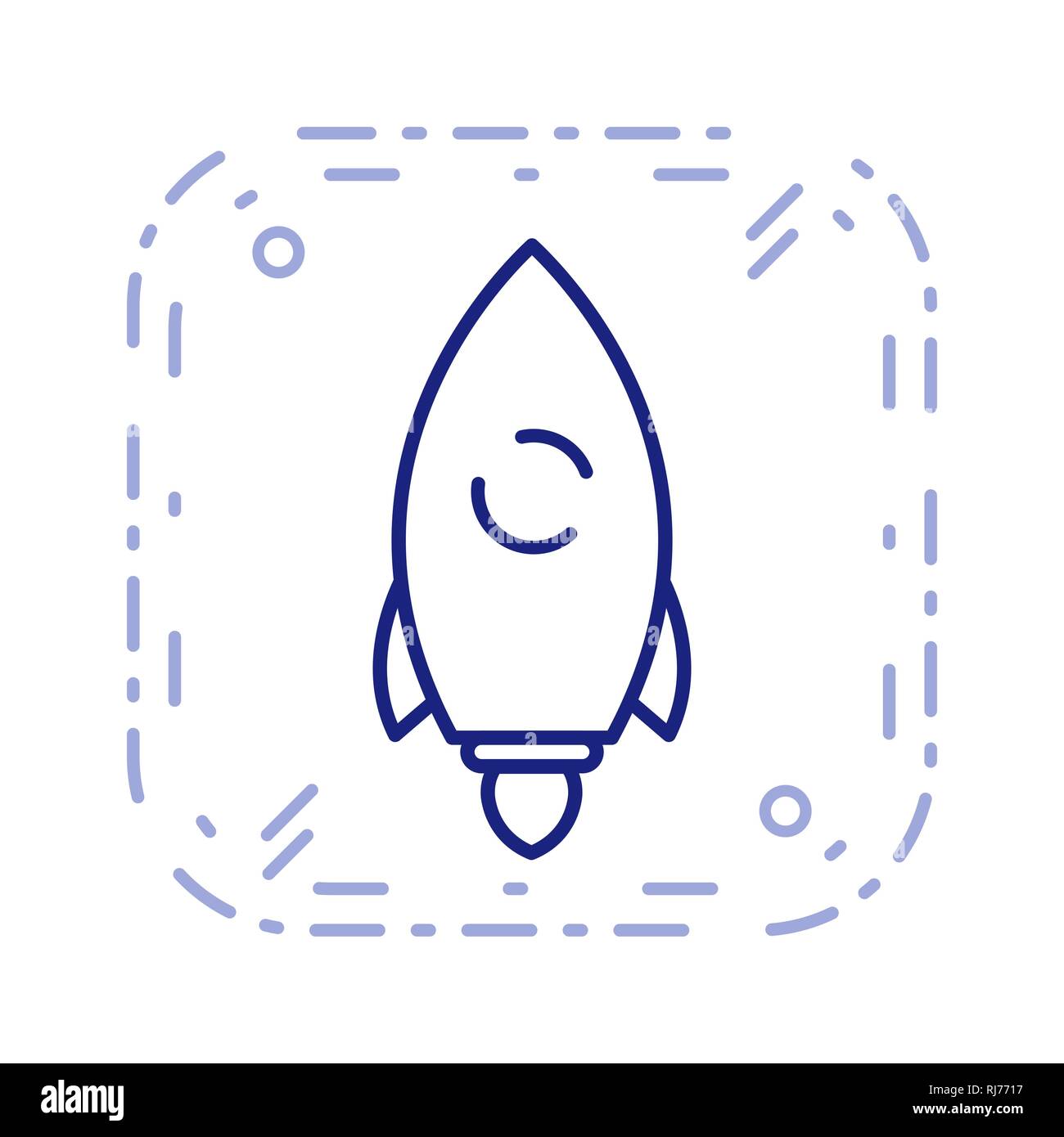Vector Launch Icon Stock Photo - Alamy