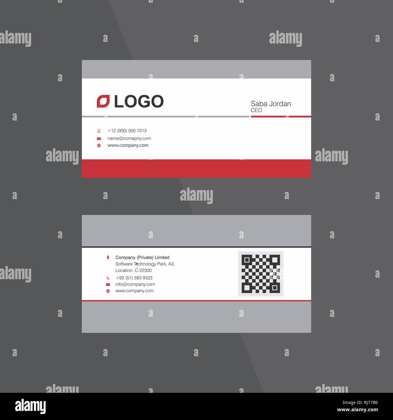 Professional Business Card And Letterhead Design Stock Vector Image Art Alamy