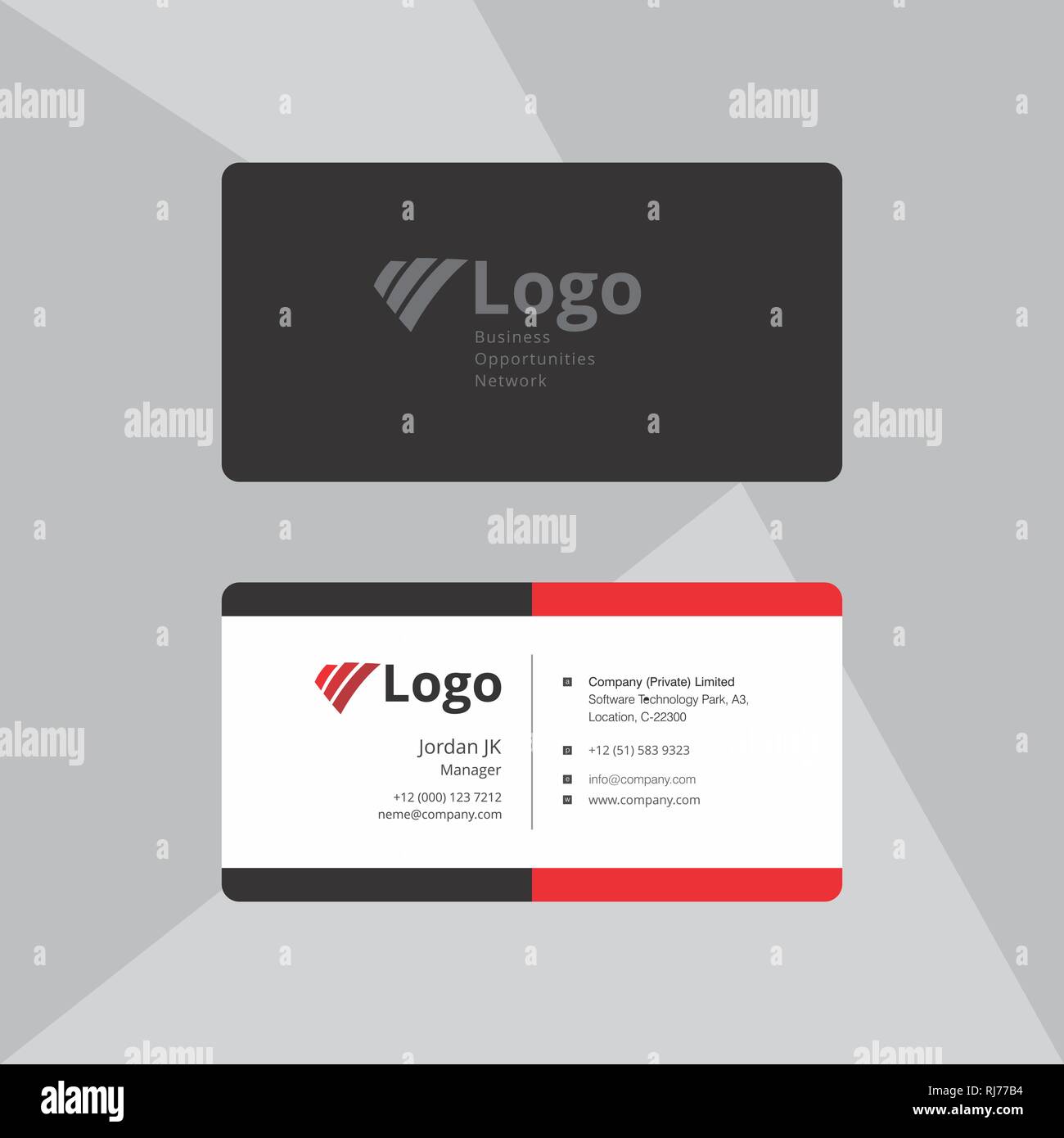 Professional Business Card And Letterhead Design Stock Vector Image Art Alamy