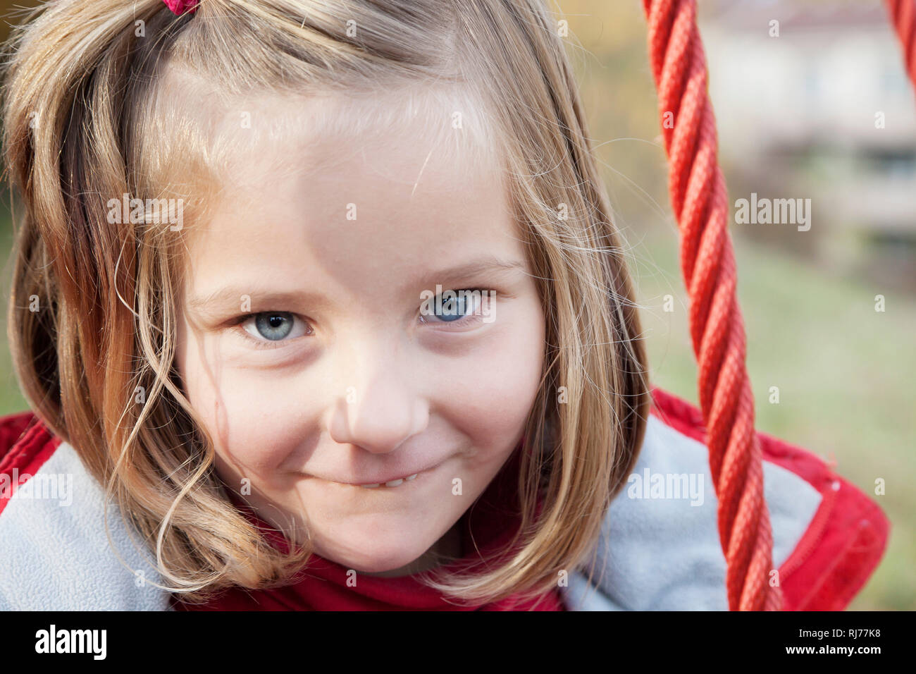 Portrait eines sechsjährigen Mädchens Stock Photo