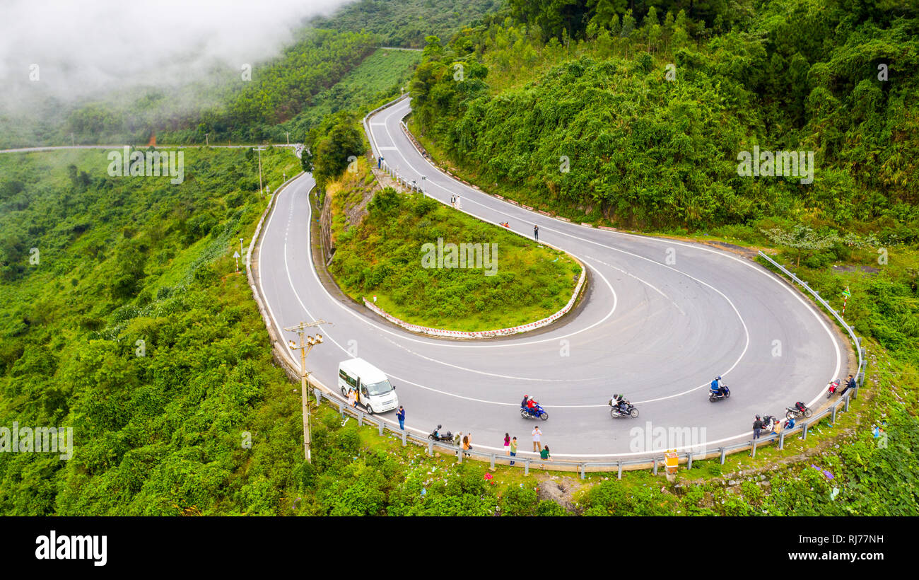 Hai Van Pass, Da Nang, Vietnam Stock Photo