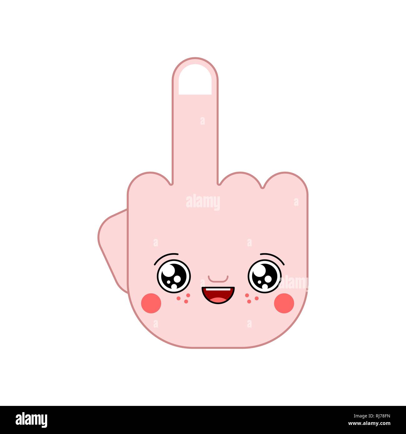 funny middle finger cartoon
