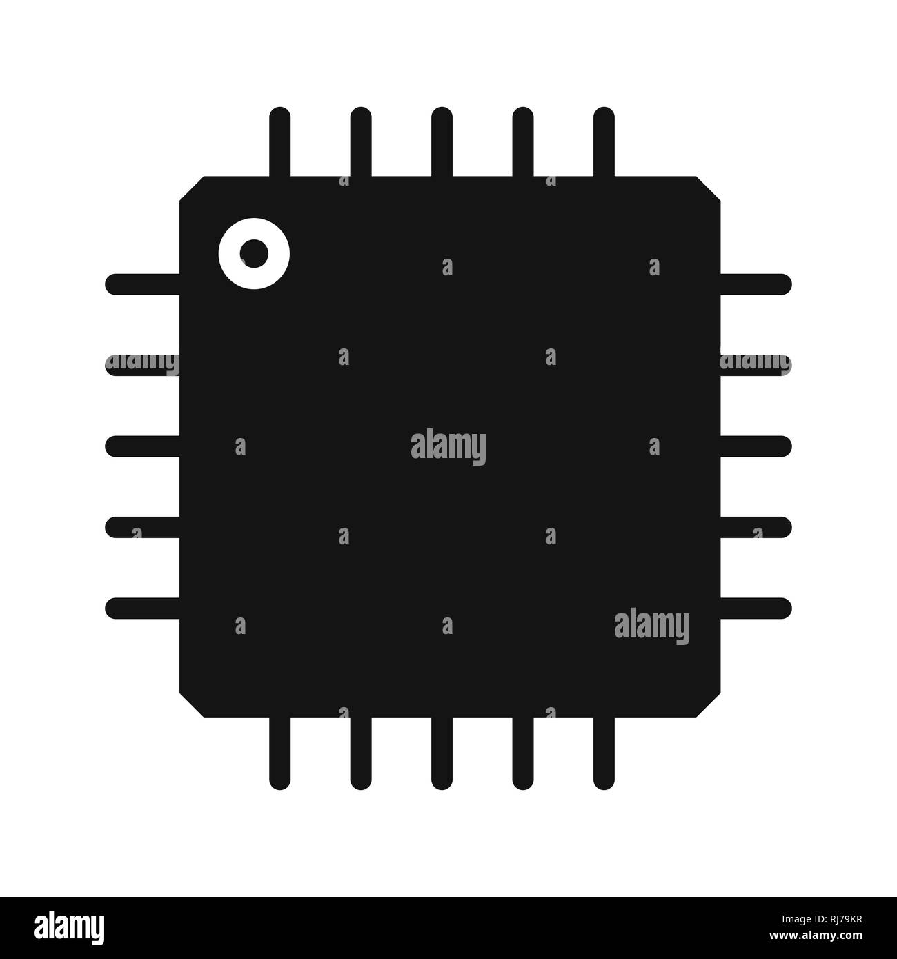 Vector Processor Icon Stock Photo - Alamy