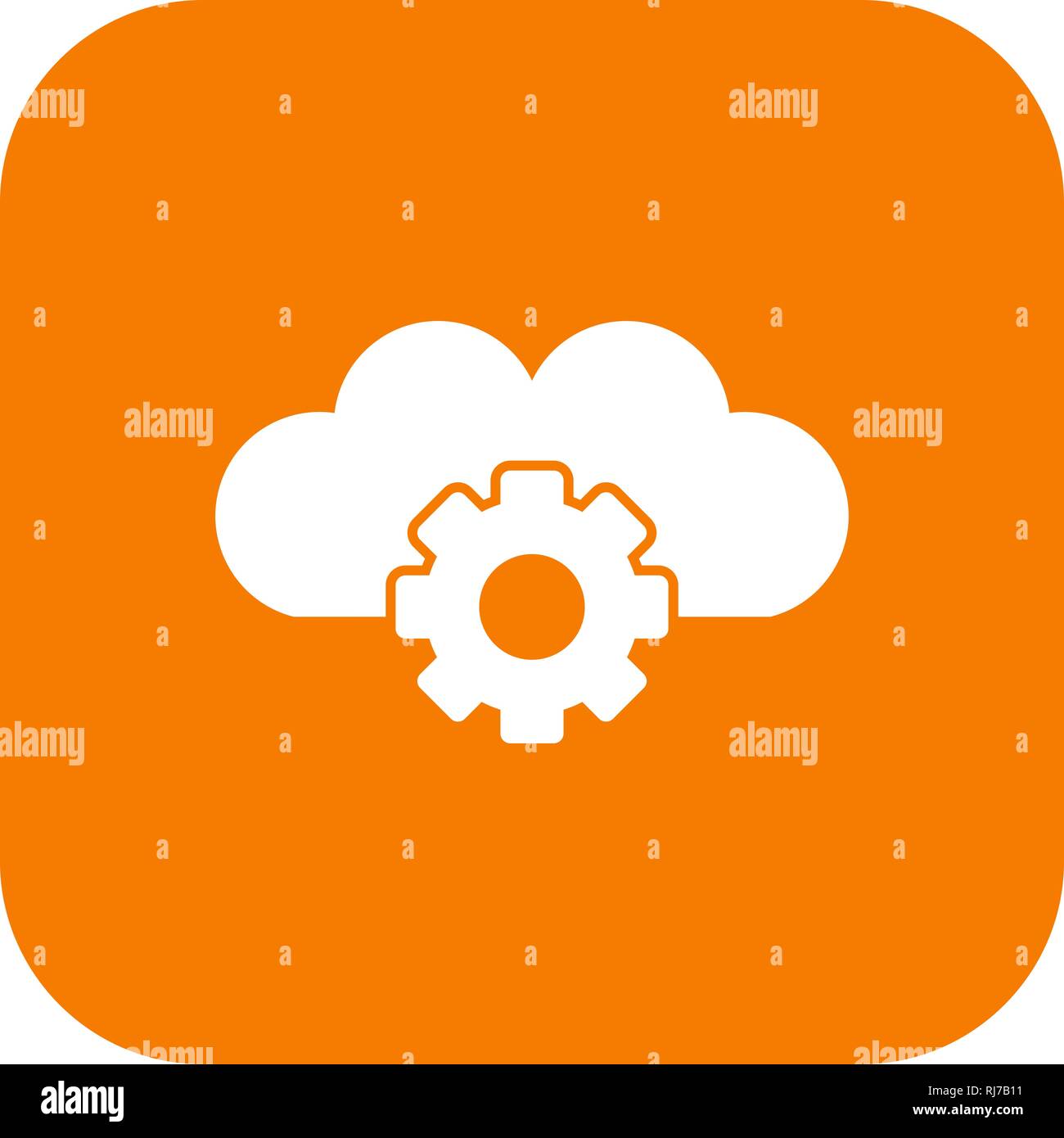 Vector Cloud Settings Icon Stock Photo - Alamy