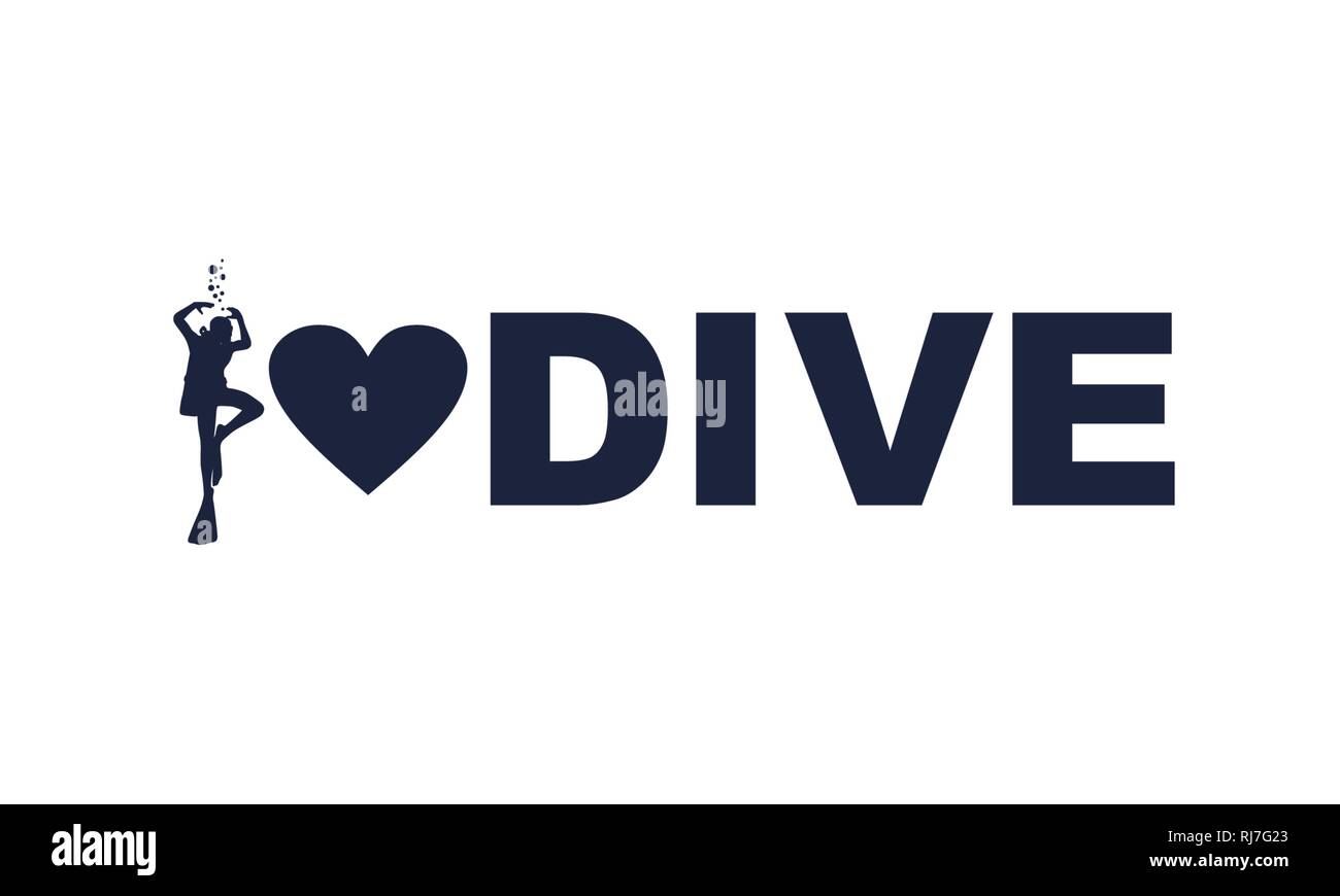 Diving Font Immersion font Stock Vector Images - Alamy