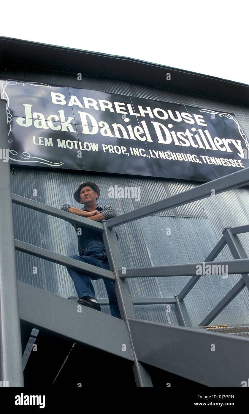 Jack Daniels distillery worker at the factory in Lynchburg TN USA Stock Photo