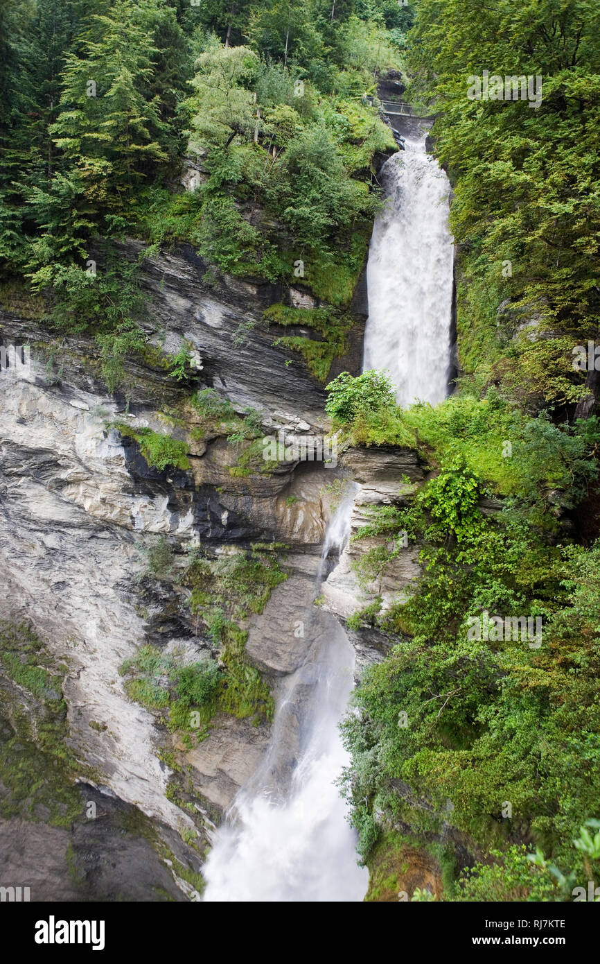 Reichenbach Falls, River Aar, Meiringen, Kanton Bern, Switzerland Stock Photo