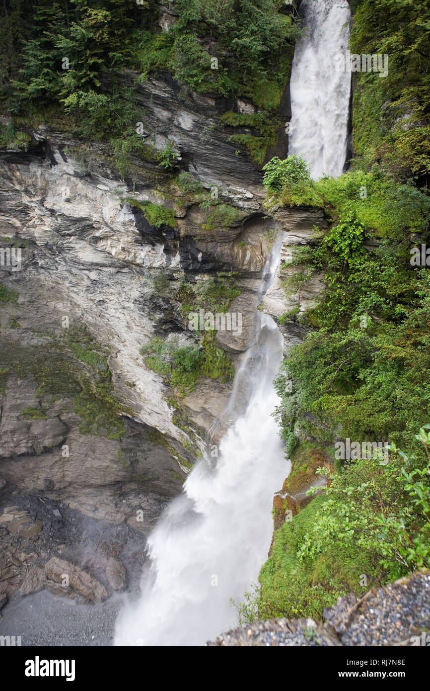 Reichenbach Falls,  Meiringen, Kanton Bern, Switzerland Stock Photo