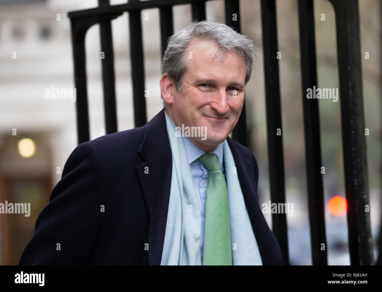 London, UK. 05th Feb, 2019. Damian Hinds, Secretary of State for Education, arrives for the Cabinet Meeting. Credit: Tommy London/Alamy Live News Stock Photo