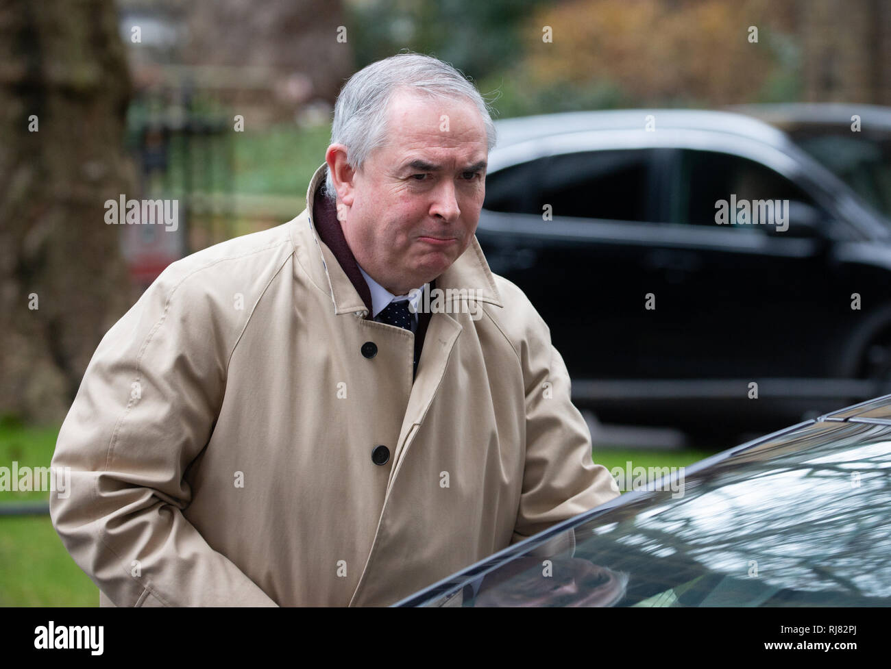 London, UK. 05th Feb, 2019. Geoffrey Cox, Attorney General, leaves the Cabinet Meeting. Credit: Tommy London/Alamy Live News Stock Photo