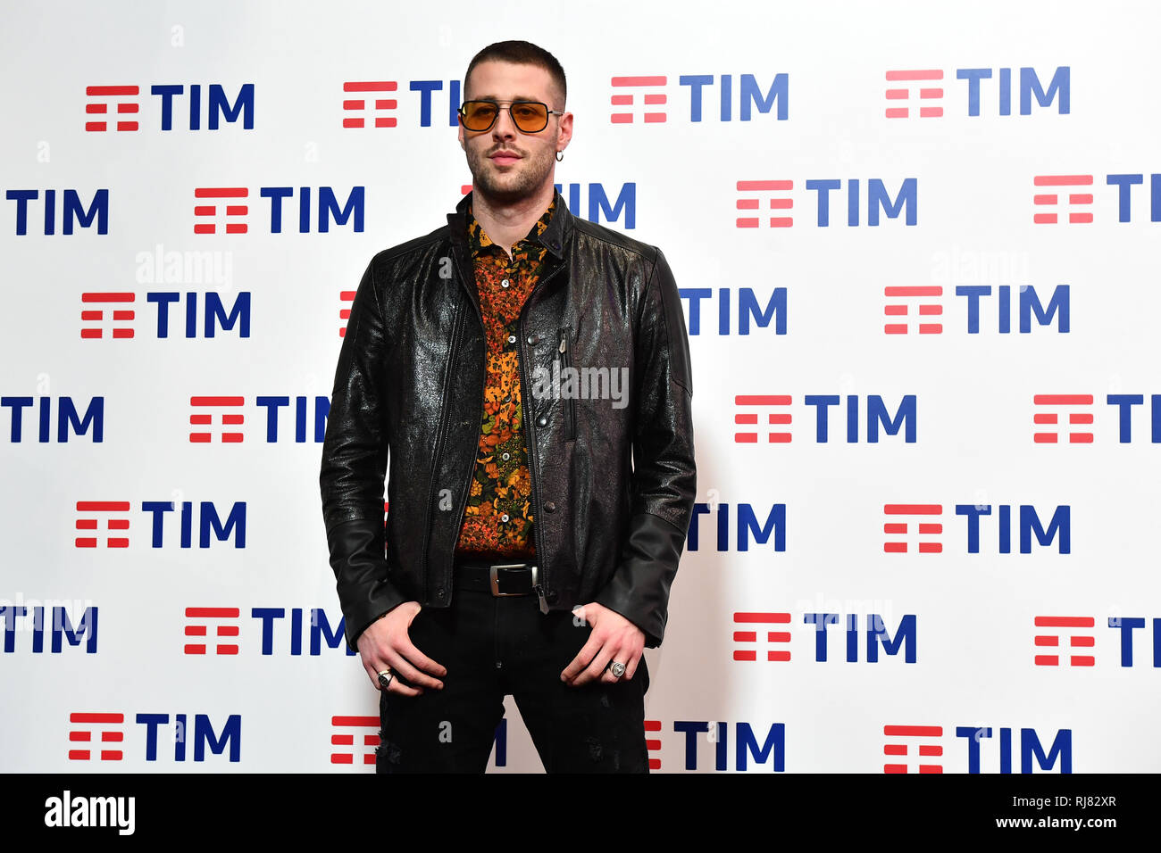 Foto Matteo Rasero/LaPresse 05 Febbraio 2019 Sanremo, Italia  Spettacolo  Festival di Sanremo 2019, photocall Nino D'Angelo e Livio Cori Nella foto: Nino D'Angelo e Livio Cori  Photo Matteo Rasero/LaPresse February 05th, 2019 Sanremo, Italy  Entertainment  Sanremo music festival 2019, photocall Nino D'Angelo e Livio Cori In the photo: Nino D'Angelo e Livio Cori Stock Photo