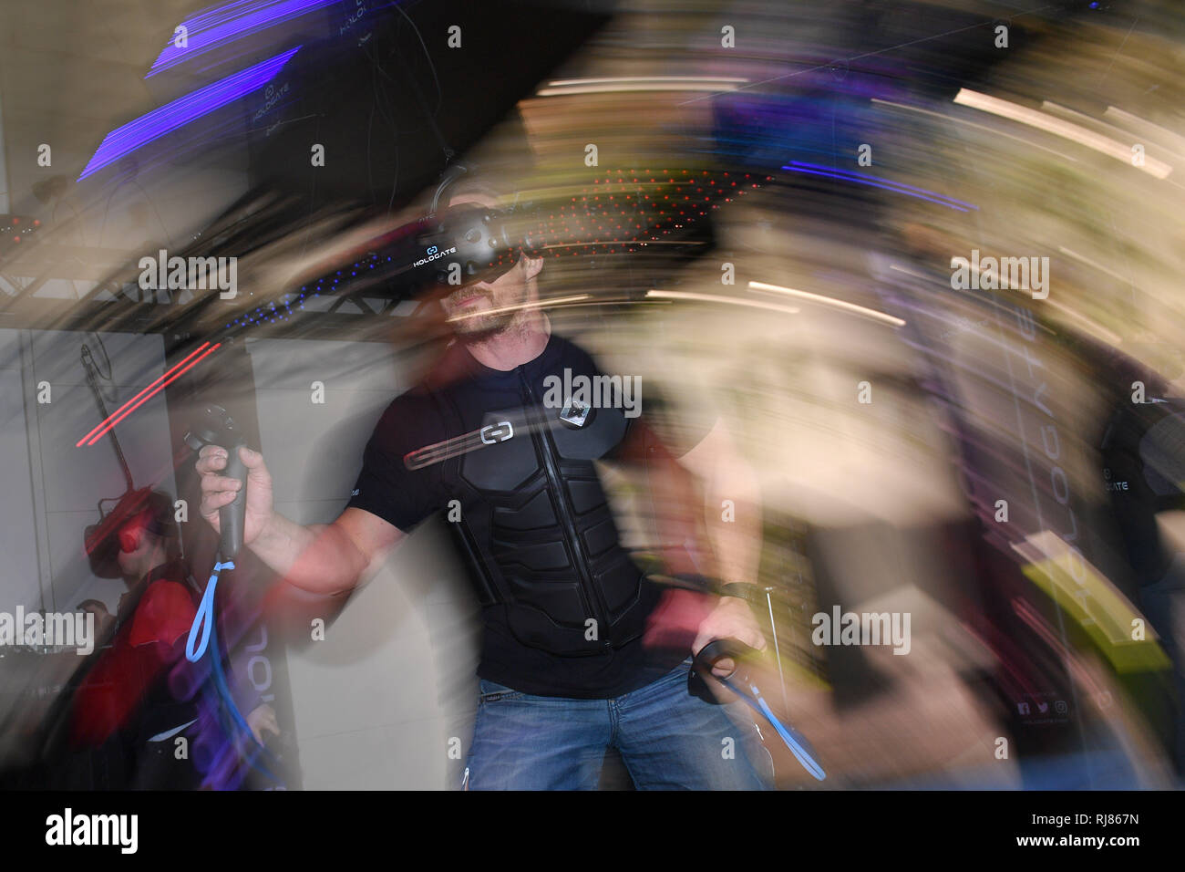 Munich Deutschland 04th Feb 2019 HOLOGATE THE FUTURE OF VR GAMES Virtual Reality Game 