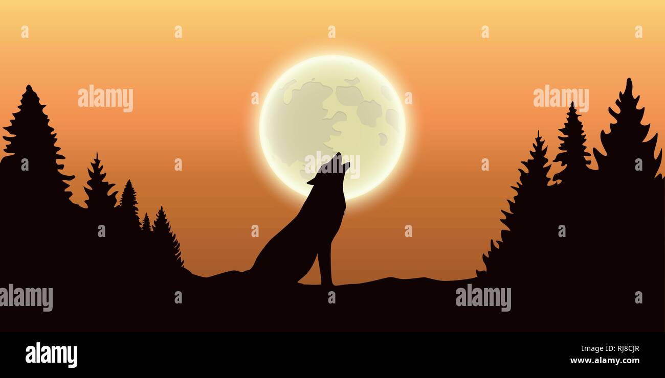 Wolf Howling Moon High Resolution Stock Photography And Images Alamy