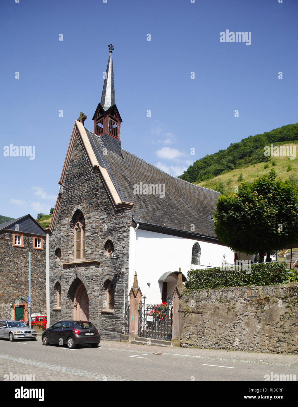 Heilig-Geist-Kirche, Bernkastel-Kues, Rheinland-Pfalz, Deutschland Stock Photo