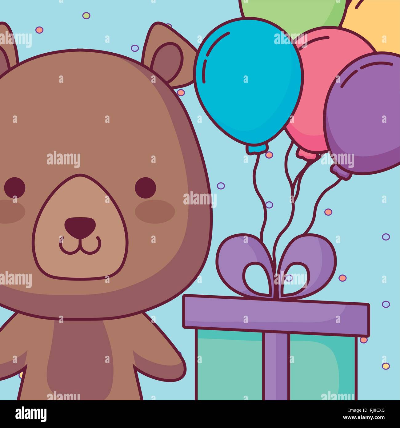 cute and little bear character vector illustration design Stock Vector ...