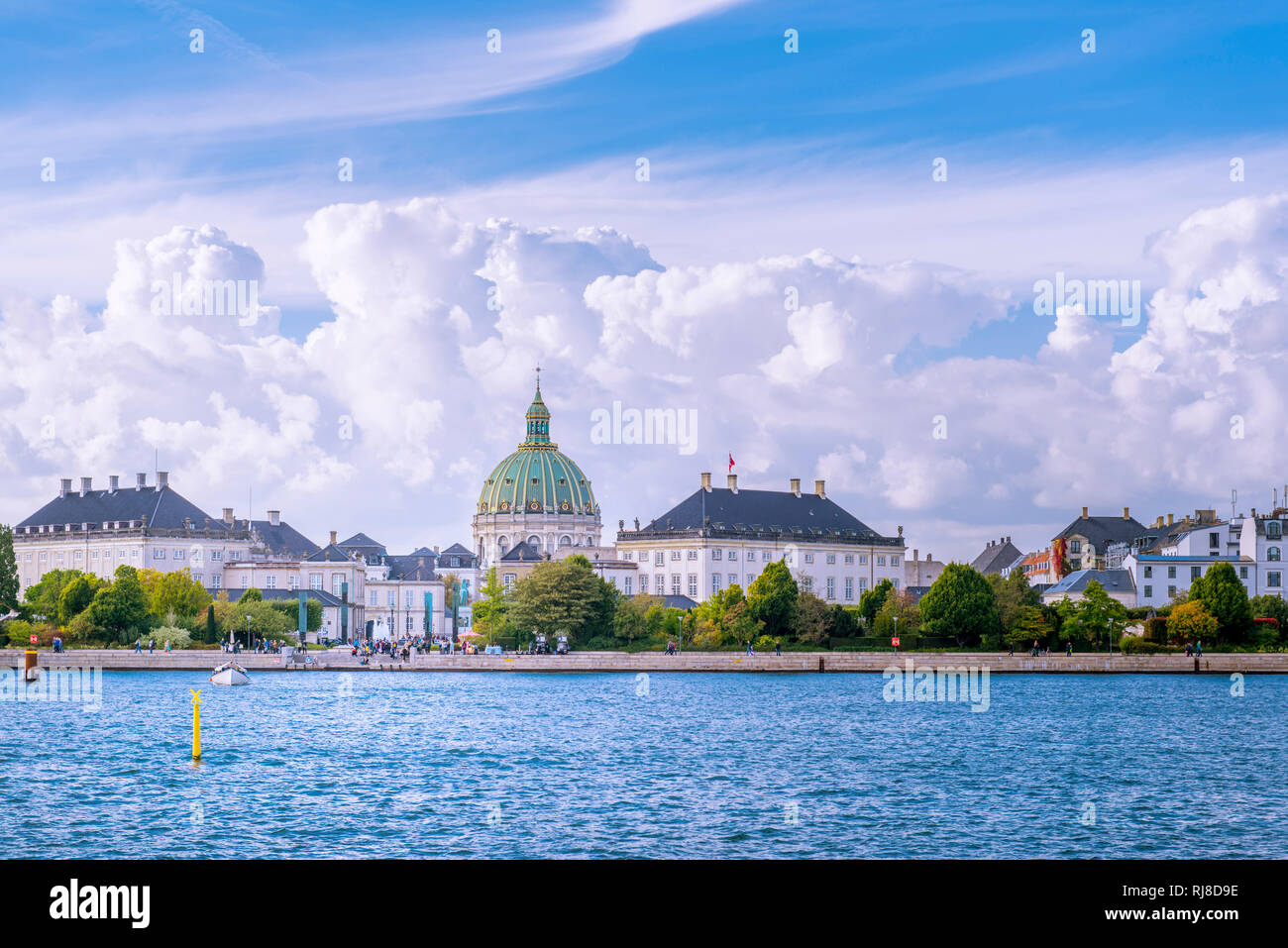 Europa, Dänemark, Kopenhagen, Schloss Amalienborg, Marmorkirche Stock Photo