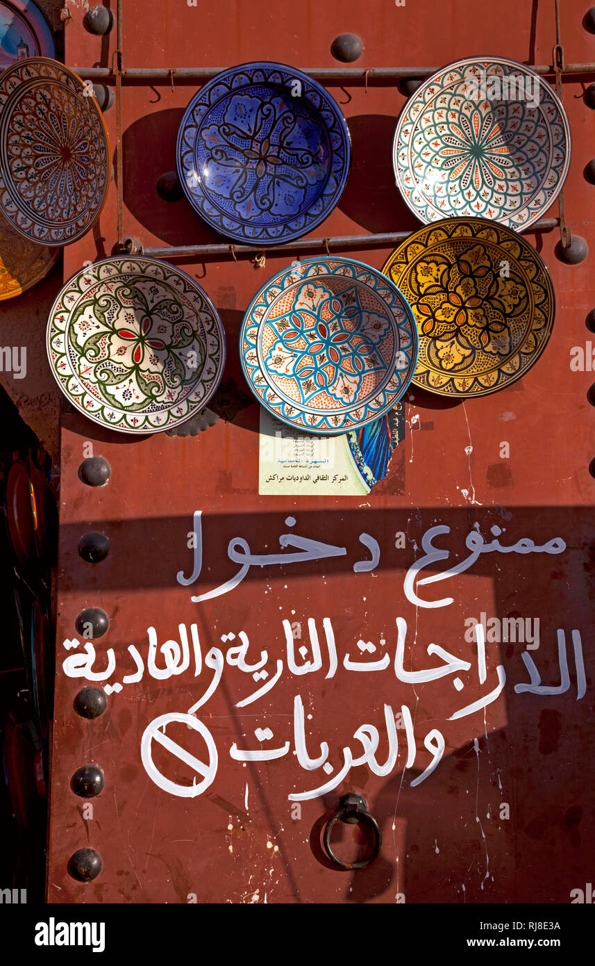 Marrakesch, Teller, Medina, Marokko Stock Photo
