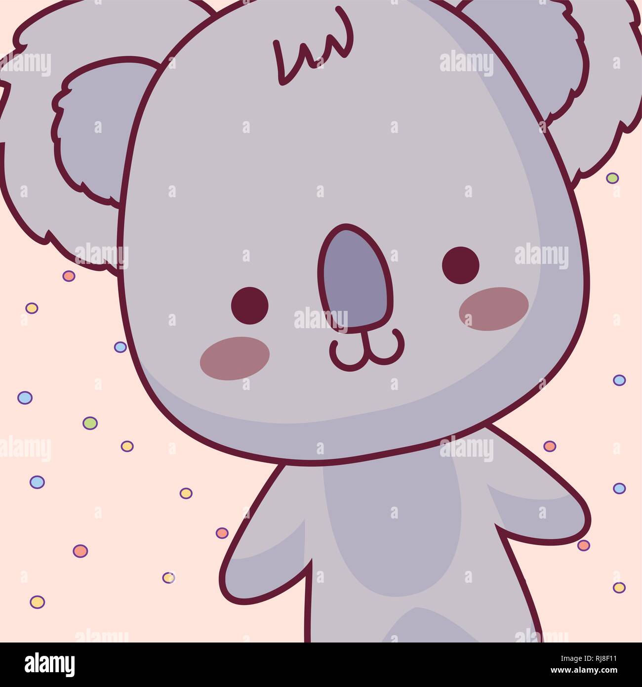 cute and little koala character vector illustration design Stock Vector ...