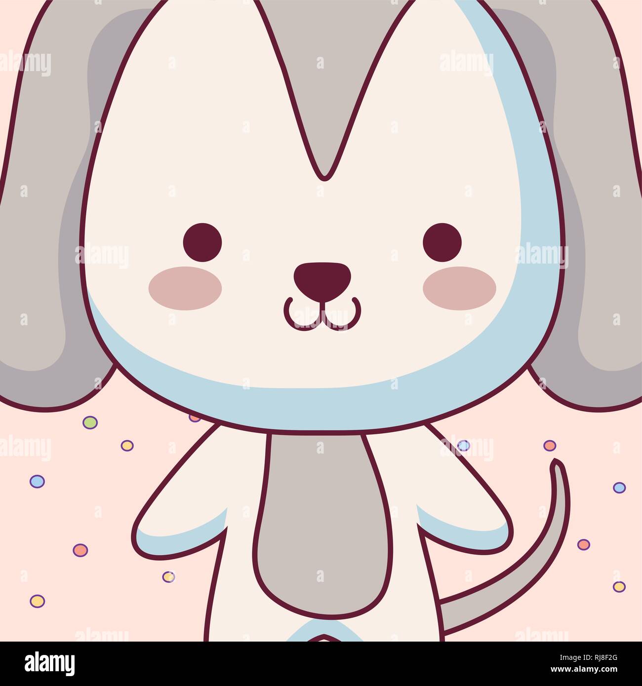 cute and little dog character vector illustration design Stock Vector ...