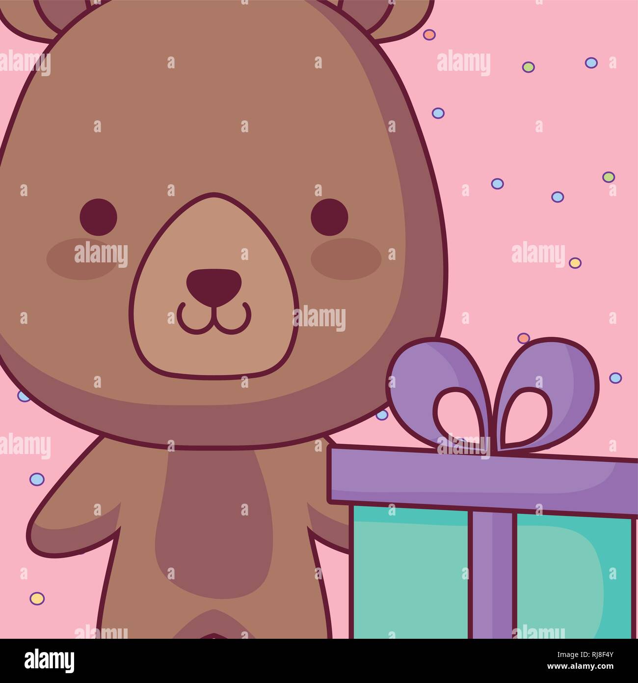 cute and little bear character vector illustration design Stock Vector ...